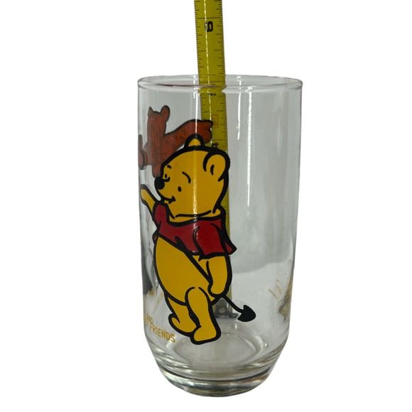 Sears Disney Glass 1970s Winnie the Pooh and Friends Tigger Eyeore dinking cup - Picture 3 of 8